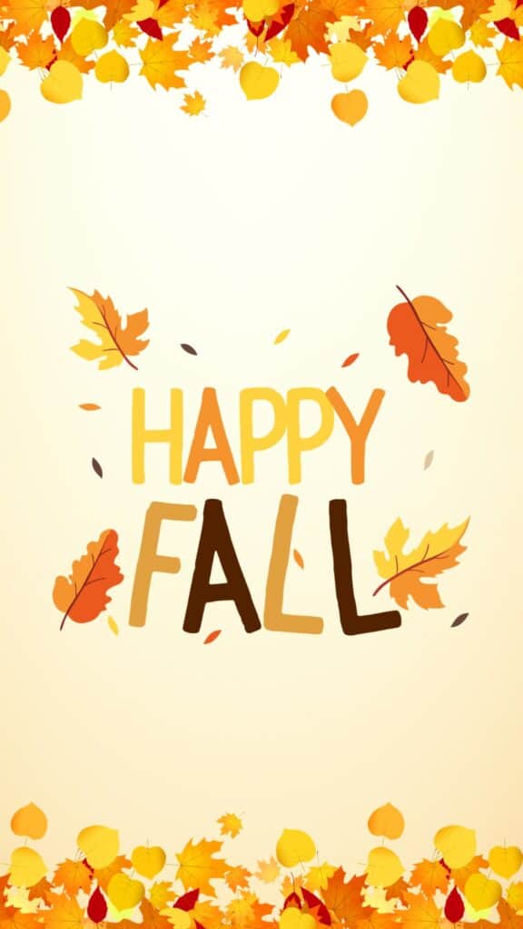 Plaid fall background with pumpkin illustrations and cozy autumn quote