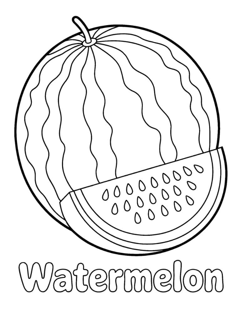 Watermelon whole and sliced