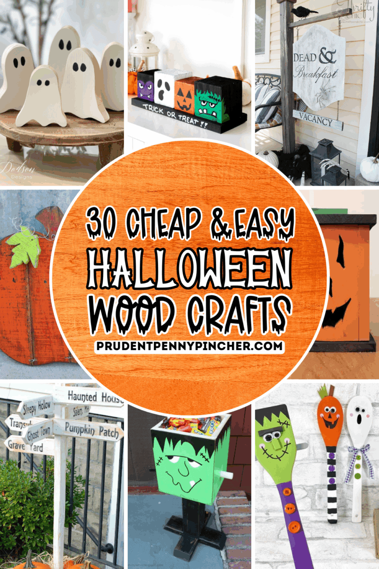 30 DIY Halloween Wood Crafts - Prudent Penny Pincher