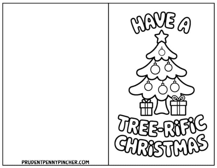 Free Printable Christmas Cards for Kids to Color - Prudent Penny Pincher