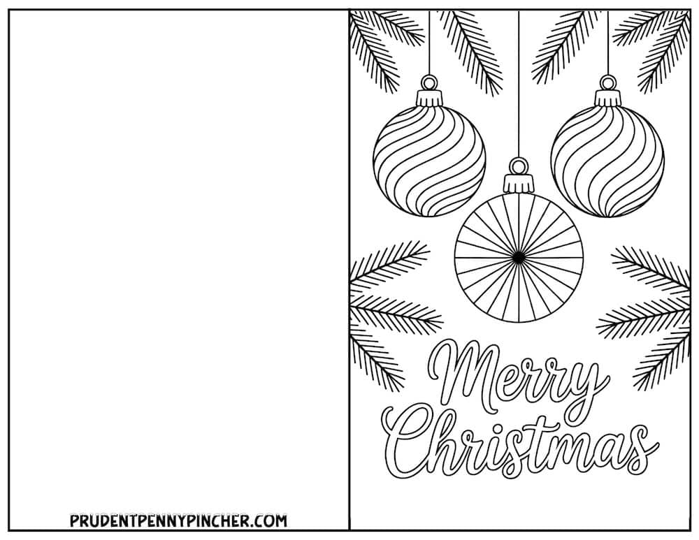 Hanging ornaments and pine branches