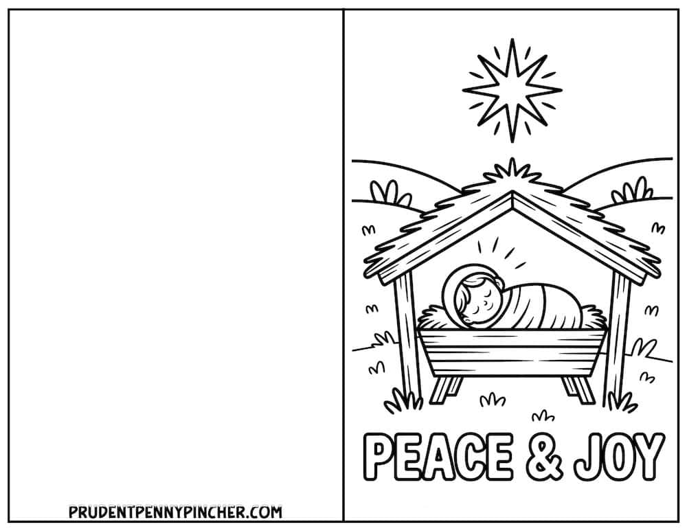 baby Jesus in the manger under a star
