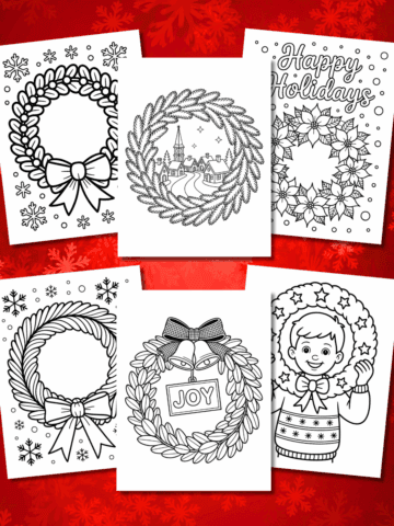 christmas wreath Coloring Pages