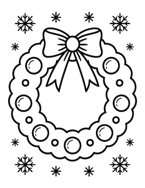 Bubble wreath with snowflakes