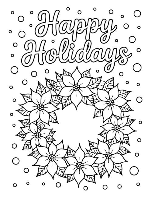 Poinsettia wreath 
