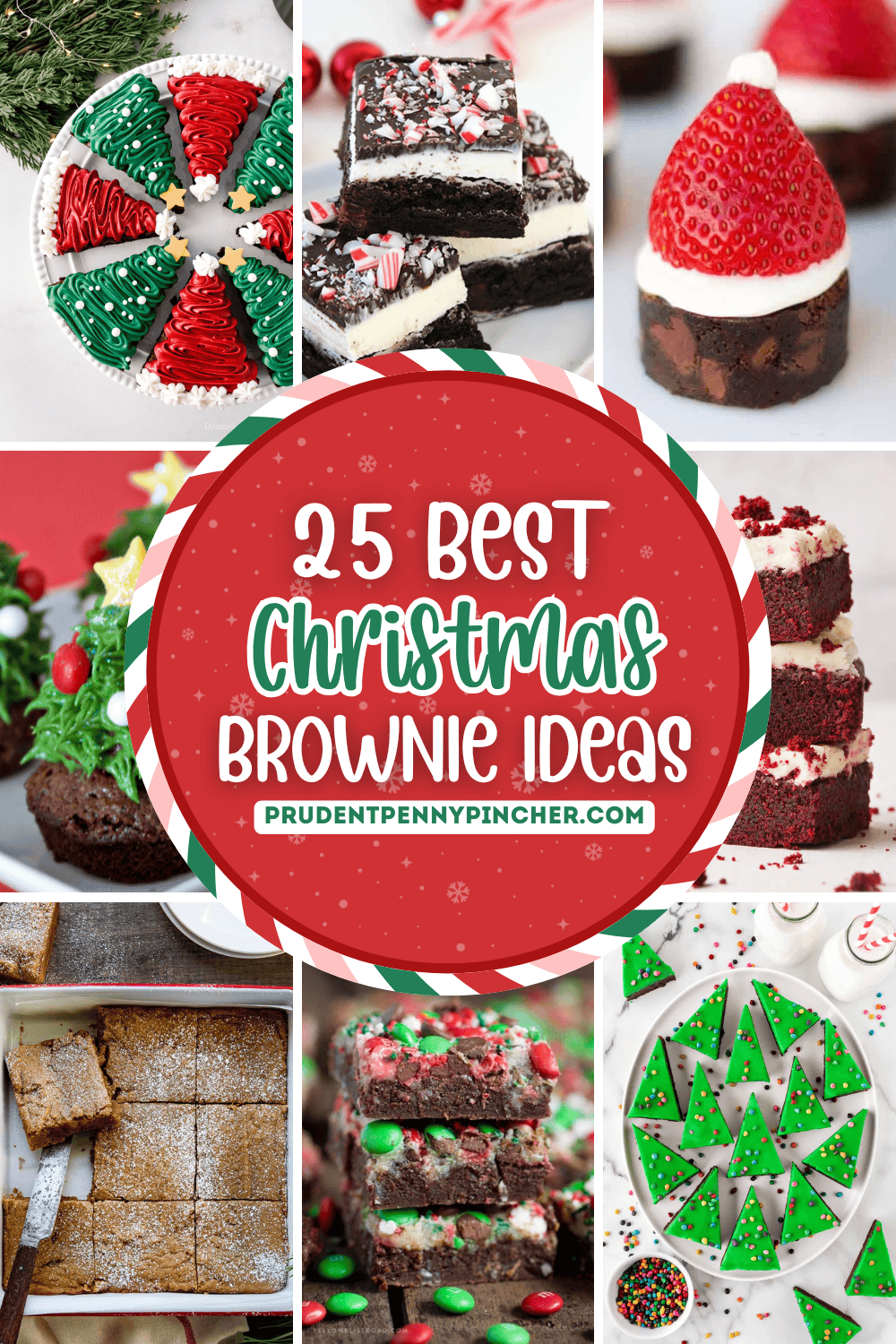 ChatGPT said:a collage of festive Christmas brownie ideas including frosted Christmas tree brownies, peppermint brownies, strawberry Santa hat brownie bites, red velvet brownies, M&M brownie bars, gingerbread blondies, and green tree-shaped brownies.