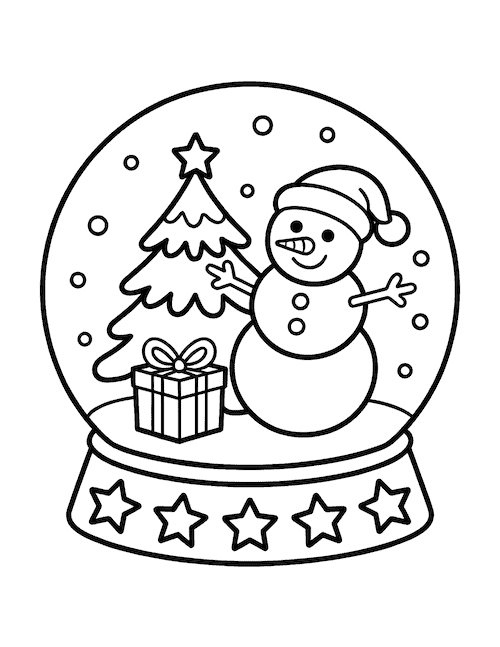 Snowman Winter Globe Scene