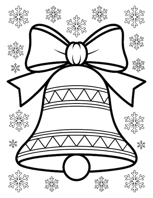 Christmas Bell with Snowflakes