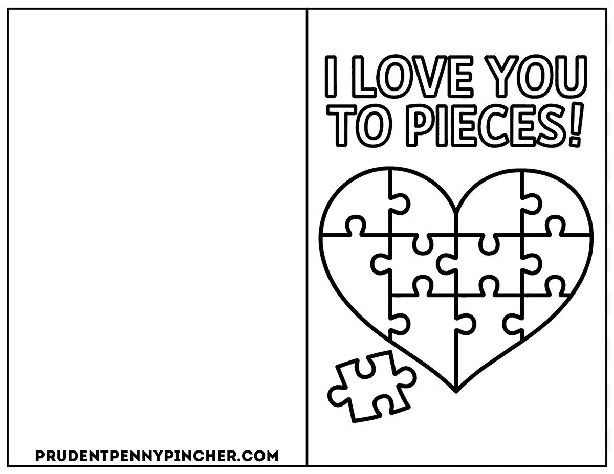 Puzzle Heart I Love You to Pieces