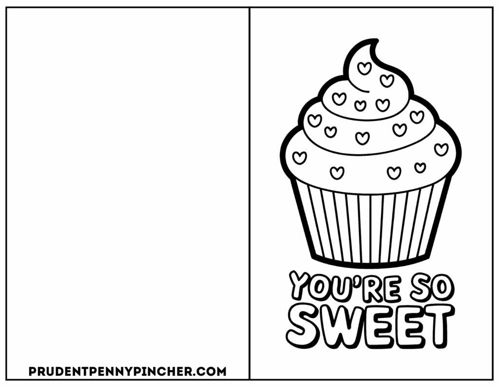 Free Printable Valentine's Day Coloring Cards for Kids - Prudent Penny ...