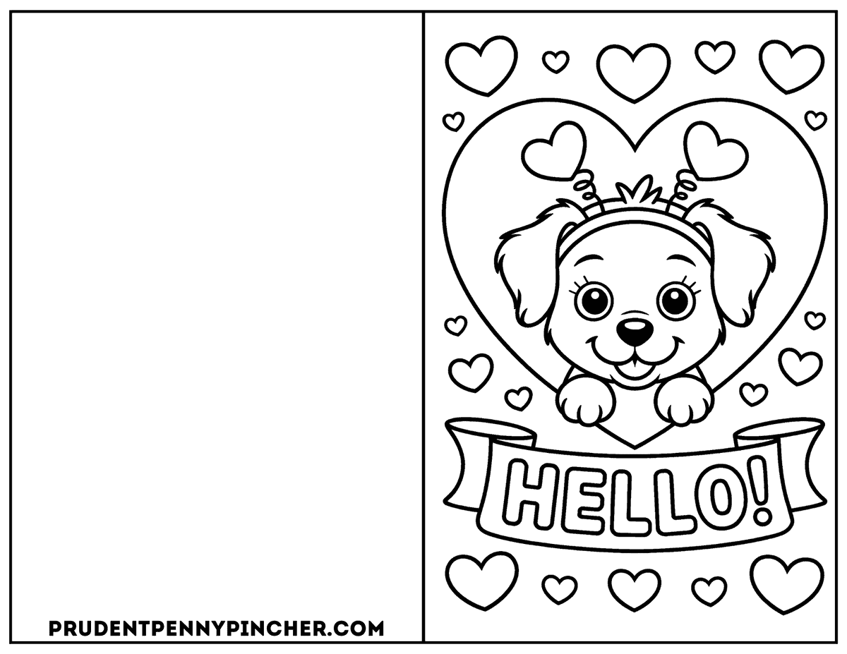 Puppy Hello Card