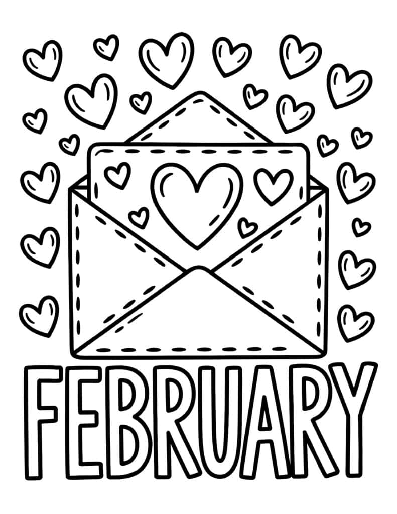 Love Letter Coloring Page