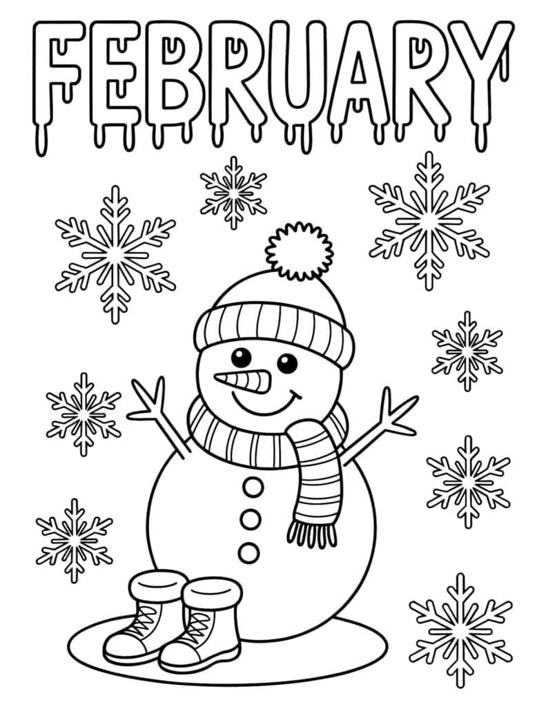 snowman with a scarf, hat