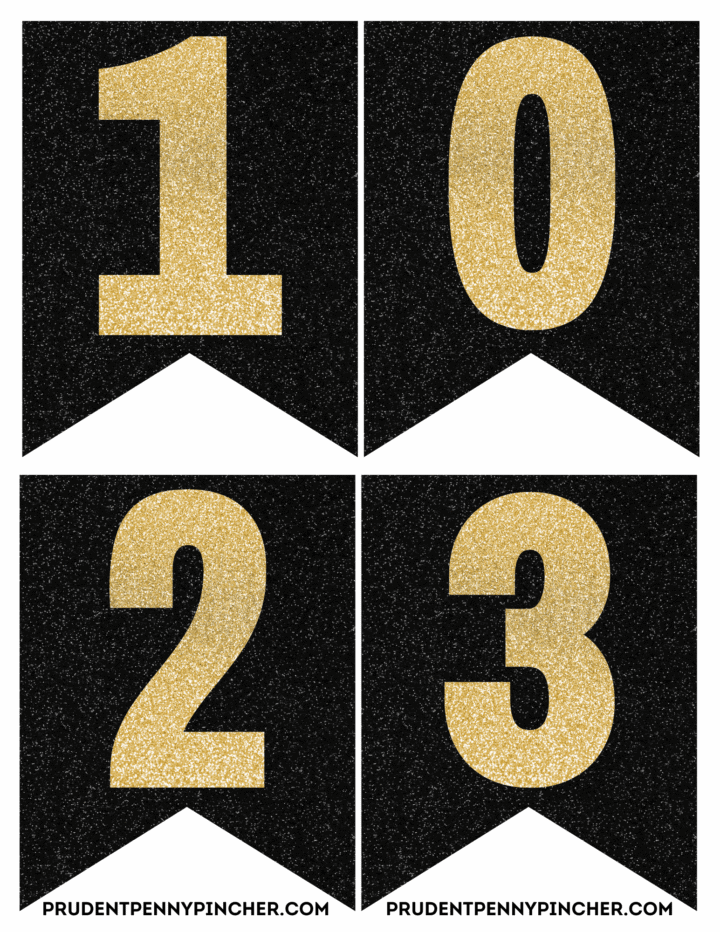 Free Printable Happy New Year’s Eve Banner for 2026 - Prudent Penny Pincher