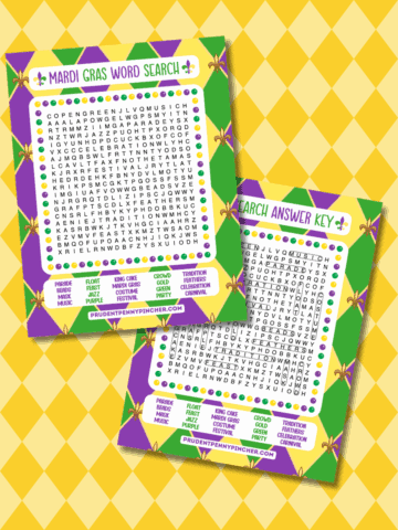 Mardi Gras word search
