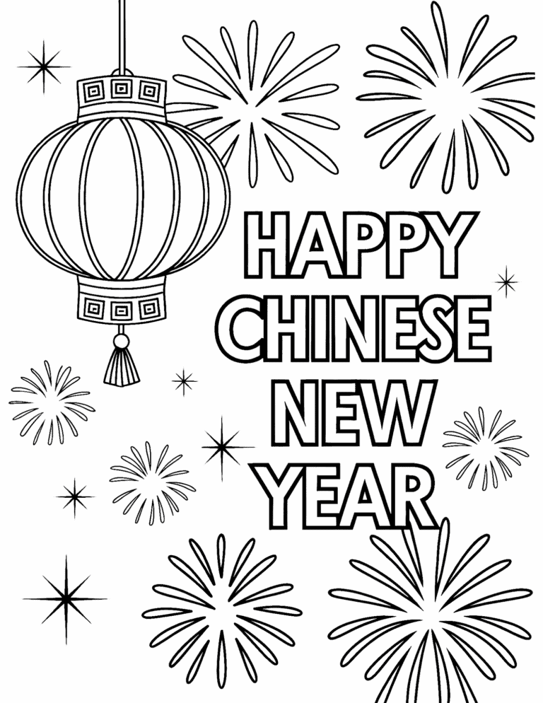 Free Printable Chinese New Year Coloring Pages for 2026 - Prudent Penny ...