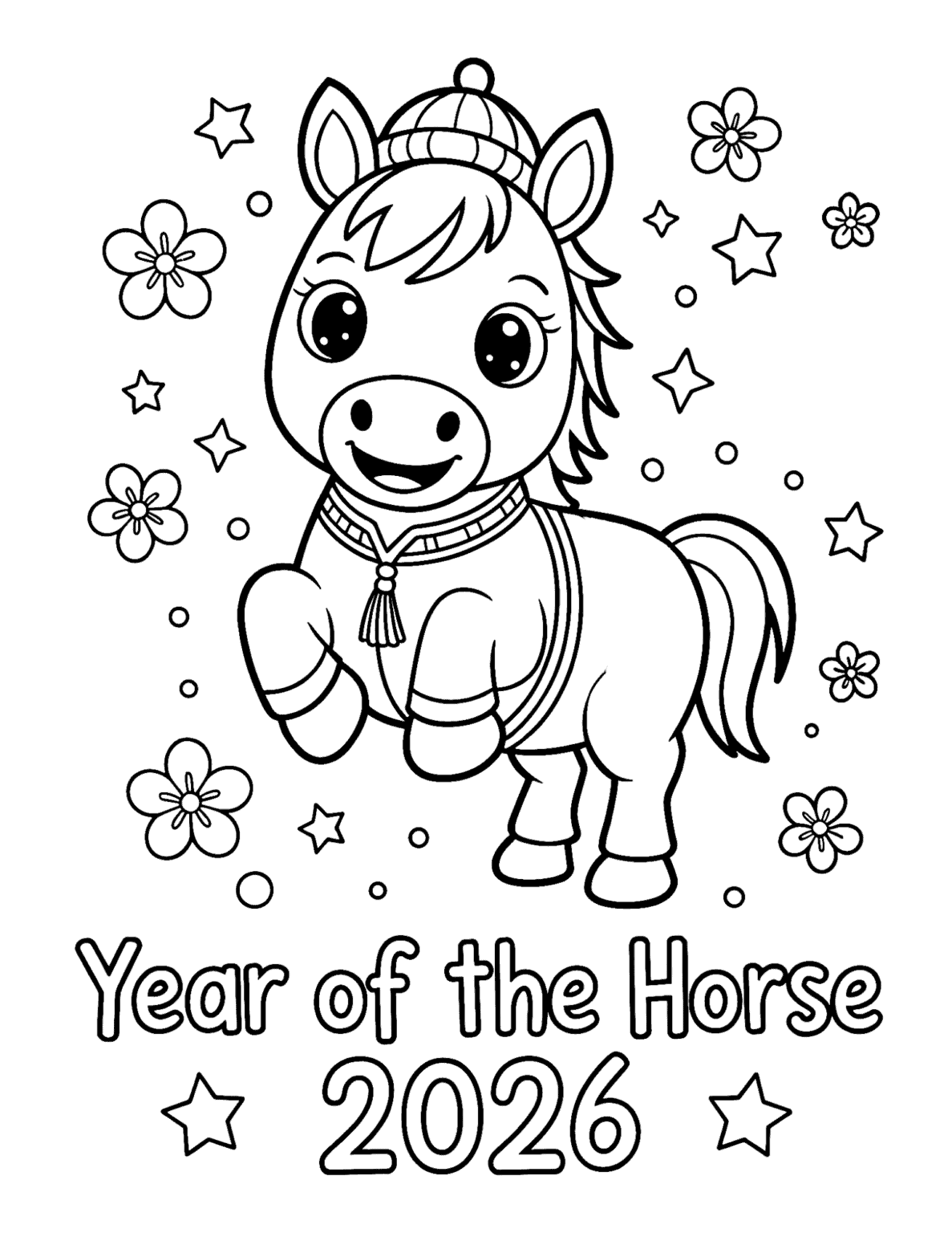 Free Printable Chinese New Year Coloring Pages for 2026 - Prudent Penny ...