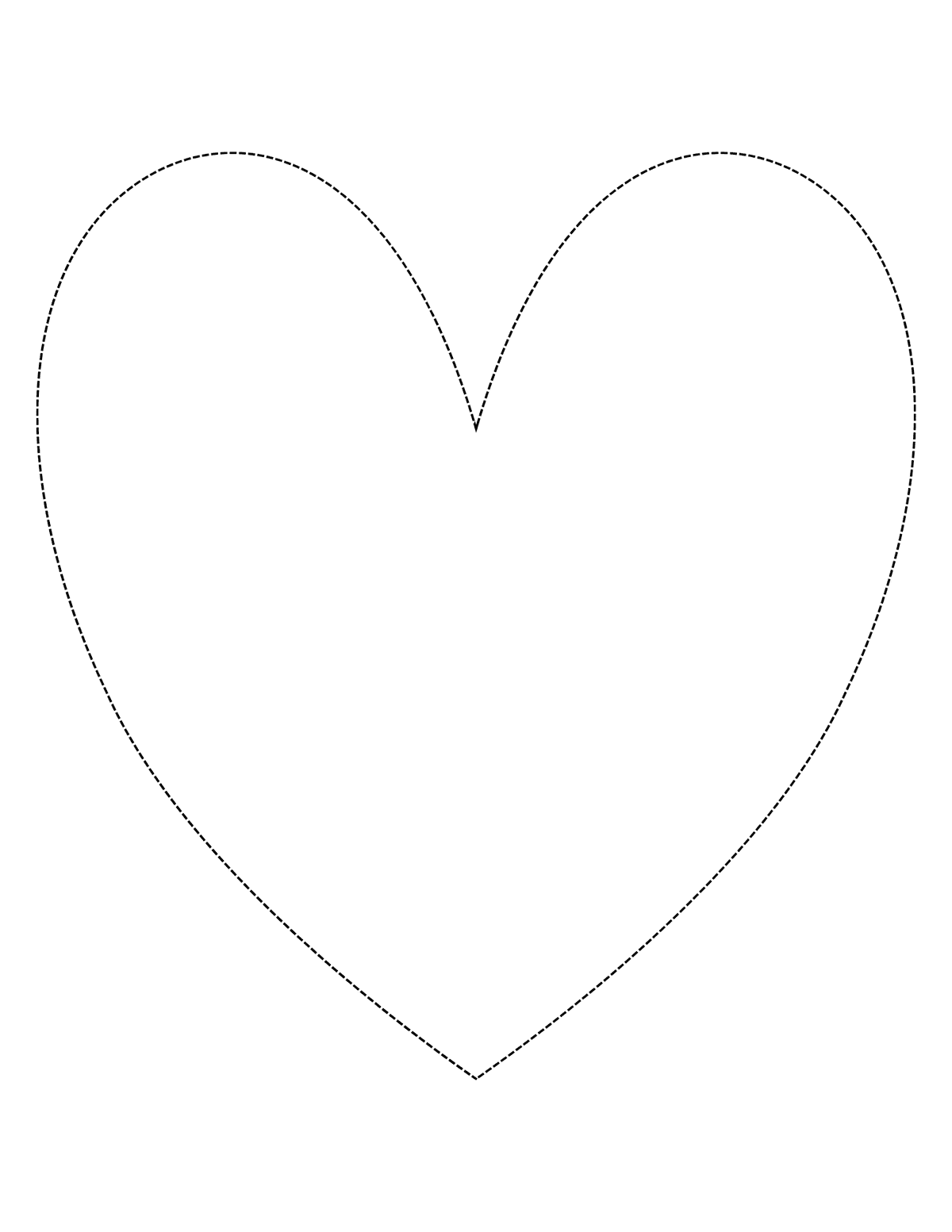 dashed heart outline