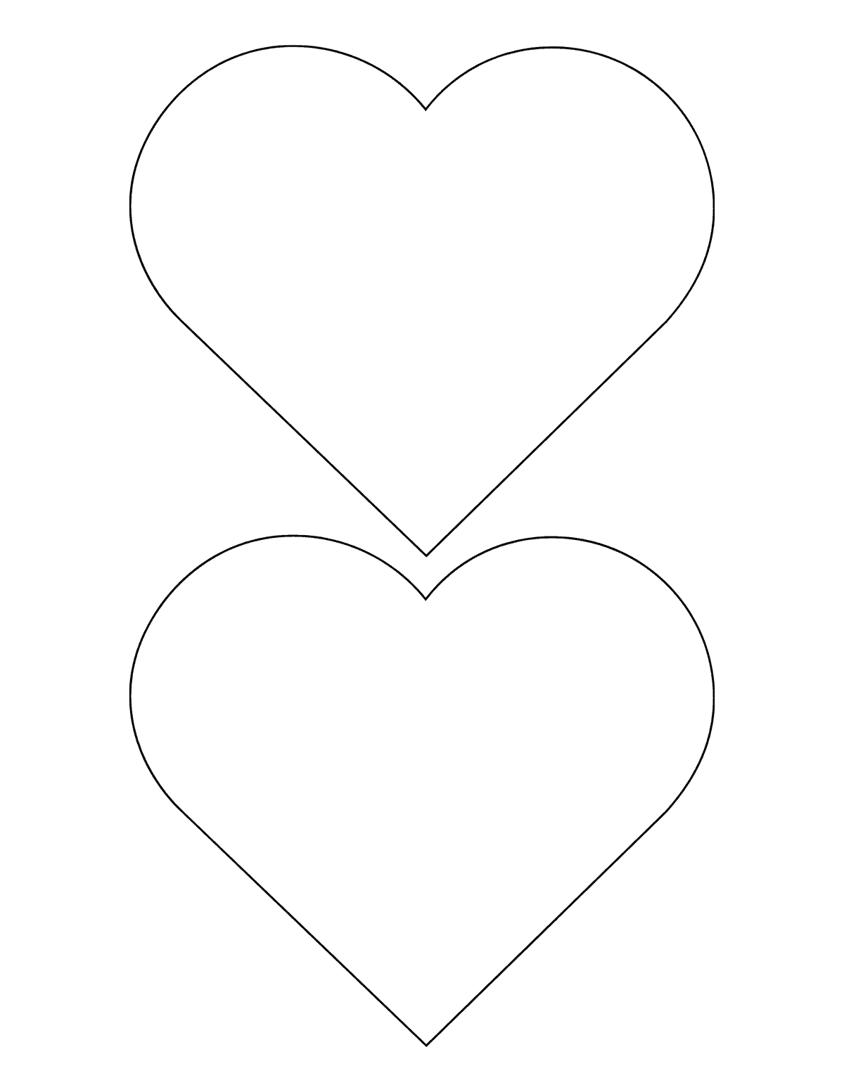 Two extra-large hearts