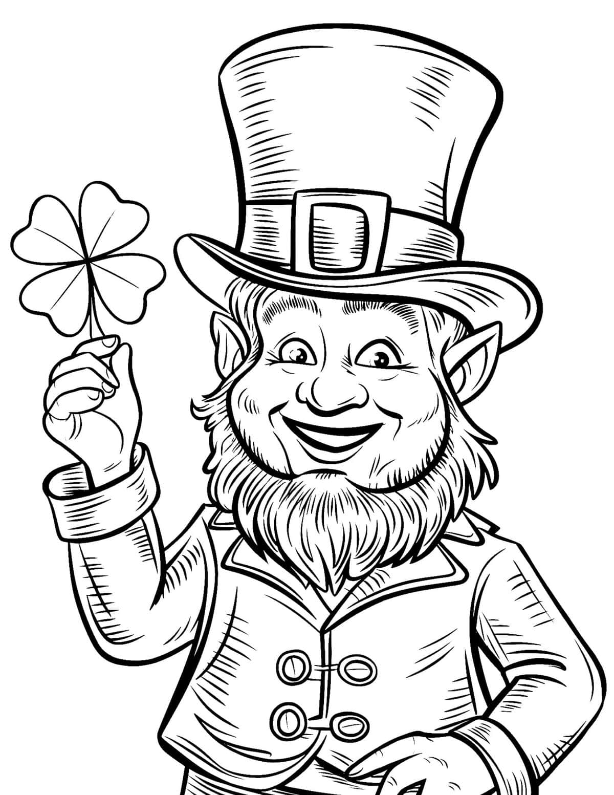 Leprechaun With Four-Leaf Clover