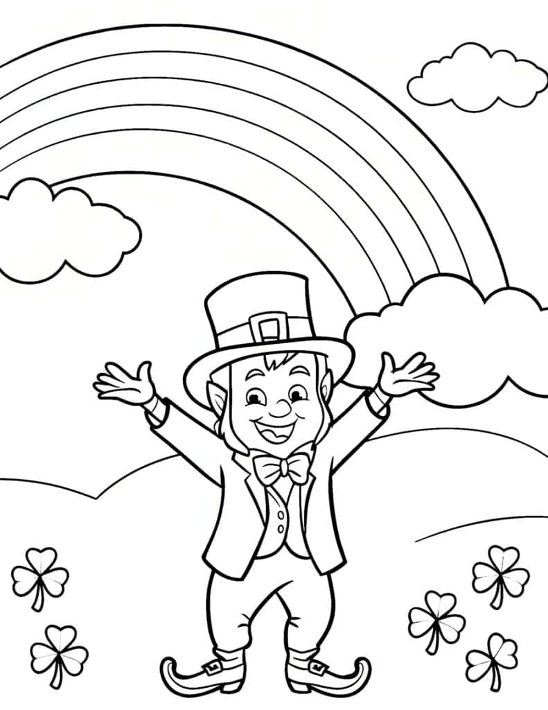 Free Printable Leprechaun Coloring Pages for Kids - Prudent Penny Pincher