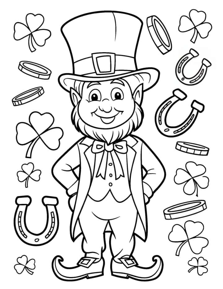 Free Printable Leprechaun Coloring Pages for Kids - Prudent Penny Pincher
