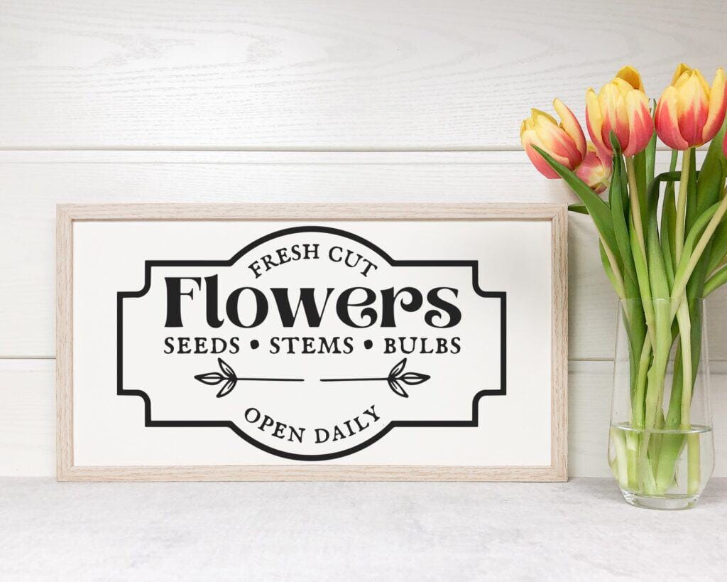 Fresh Cut Flowers Sign