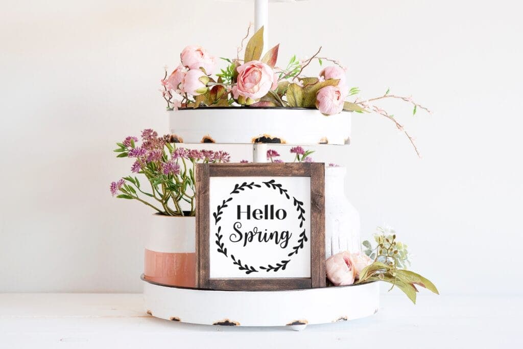 Hello Spring Wreath SVG file