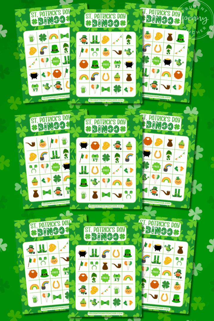 Free Printable St. Patrick's Day Bingo Cards - Prudent Penny Pincher