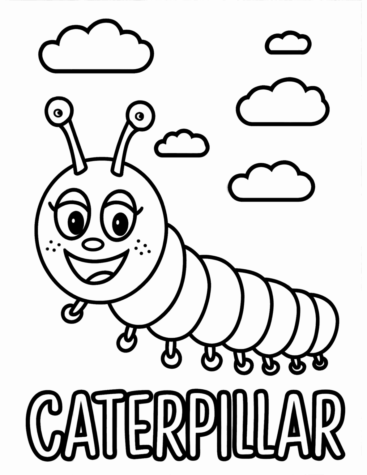 Free Printable Caterpillar Coloring Pages for Kids - Prudent Penny Pincher