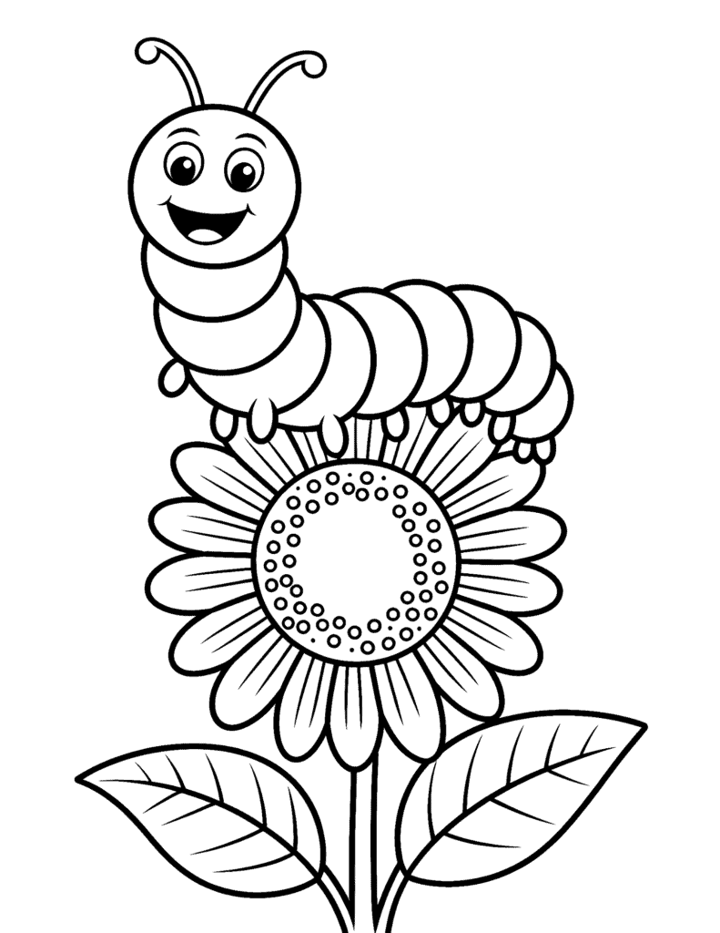 Free Printable Caterpillar Coloring Pages for Kids - Prudent Penny Pincher