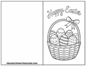 Free Printable Easter Cards to Color - Prudent Penny Pincher