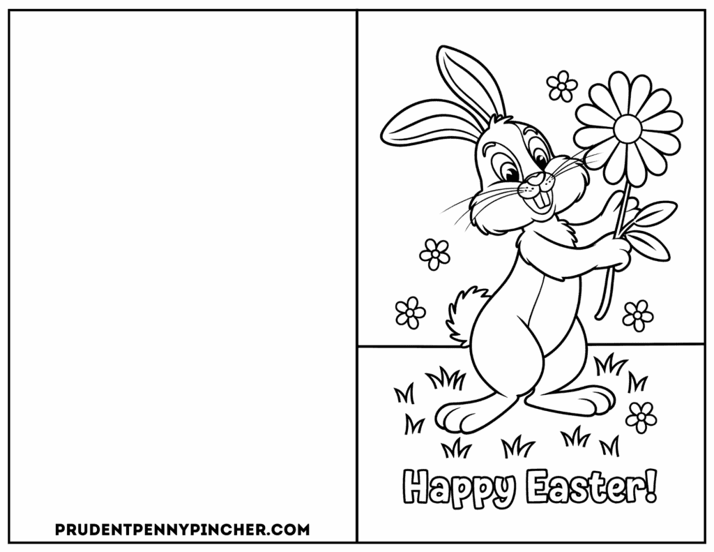 Free Printable Easter Cards to Color - Prudent Penny Pincher
