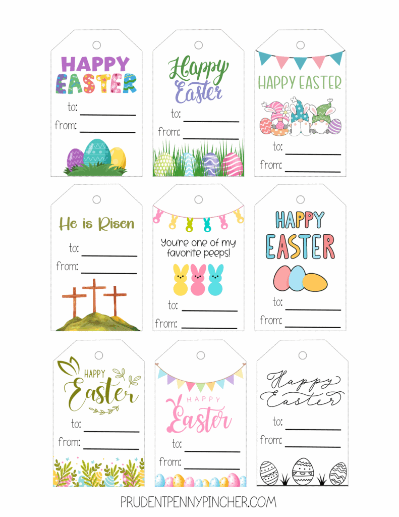 Easter Note Tag Free Printable Easter Tags - Prudent Penny Pincher