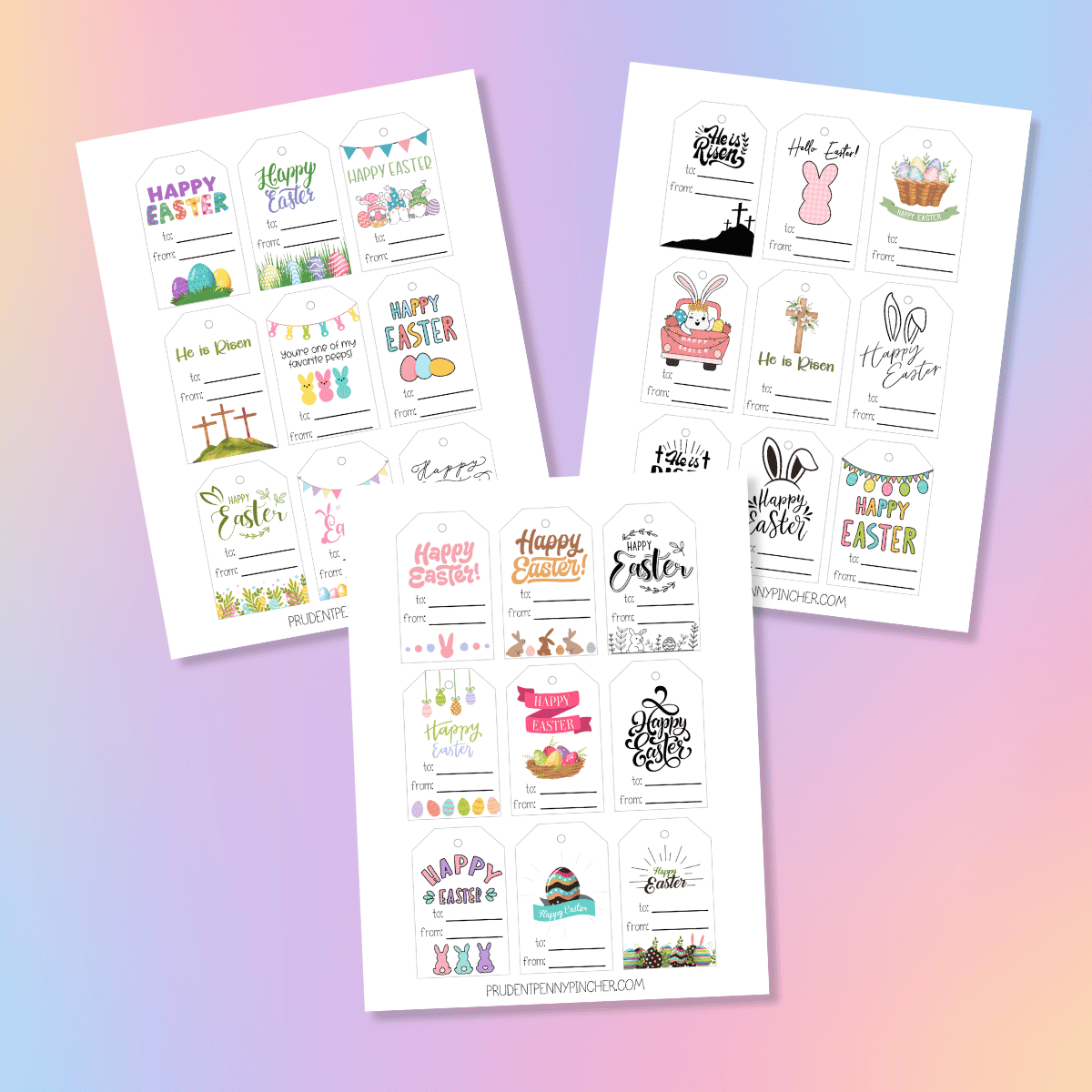 Free Printable Easter Tags - Prudent Penny Pincher