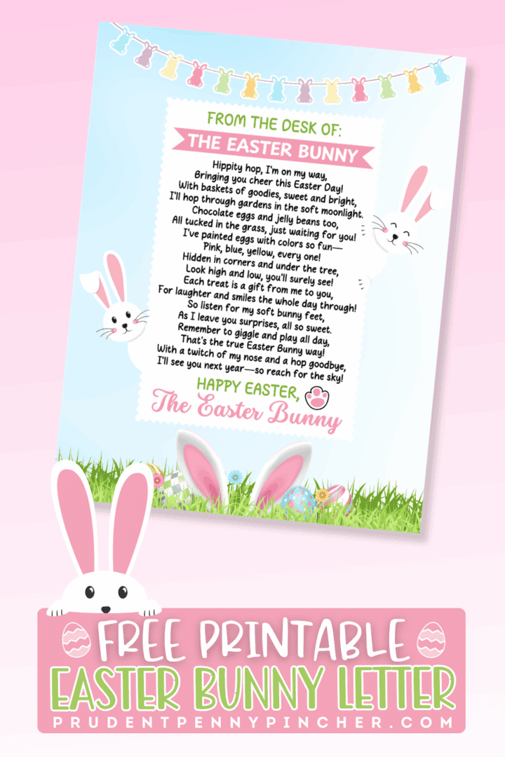 Free Printable Letter from the Easter Bunny - Prudent Penny Pincher
