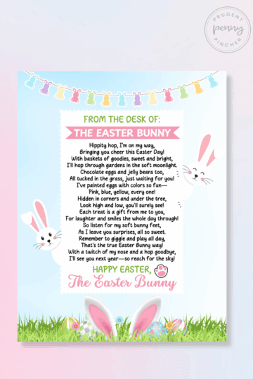 Free Printable Letter from the Easter Bunny - Prudent Penny Pincher