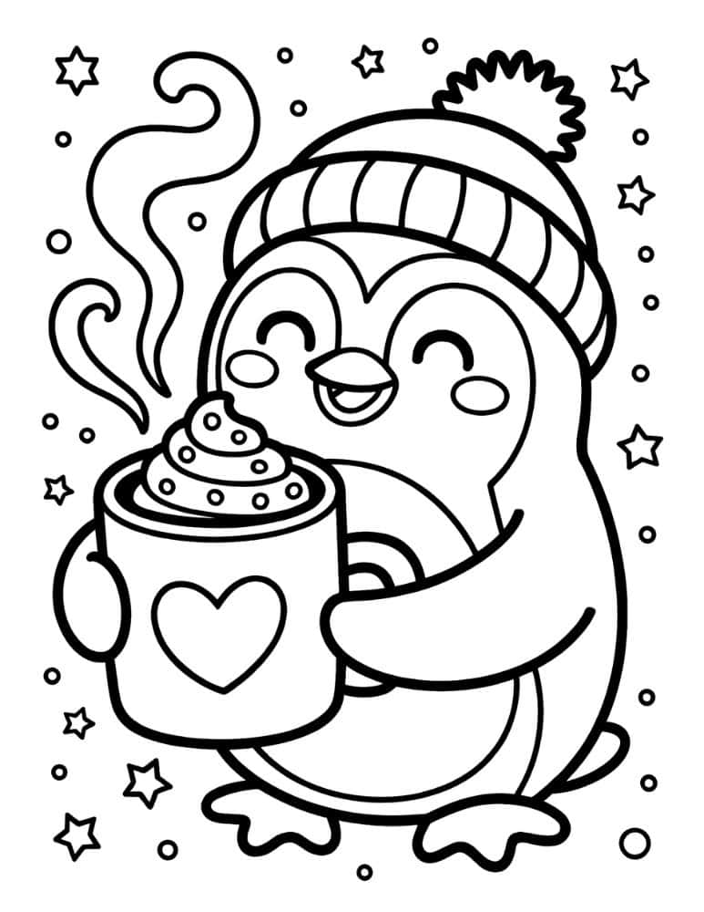 Penguin coloring page