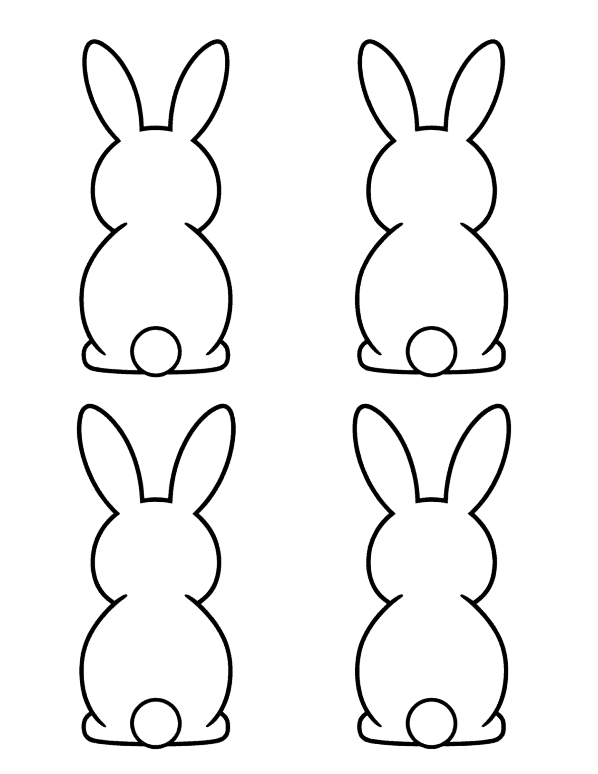 25 Free Printable Easter Bunny Templates for Kids - Prudent Penny Pincher