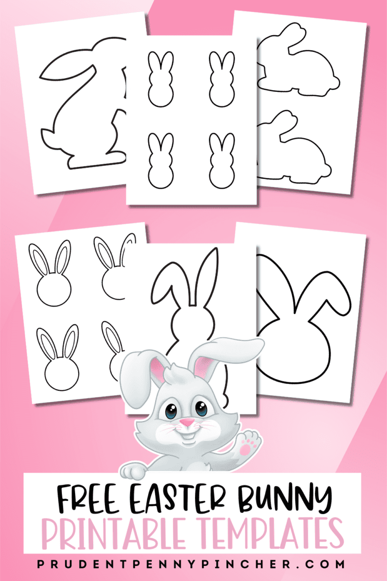 25 Free Printable Easter Bunny Templates for Kids - Prudent Penny Pincher