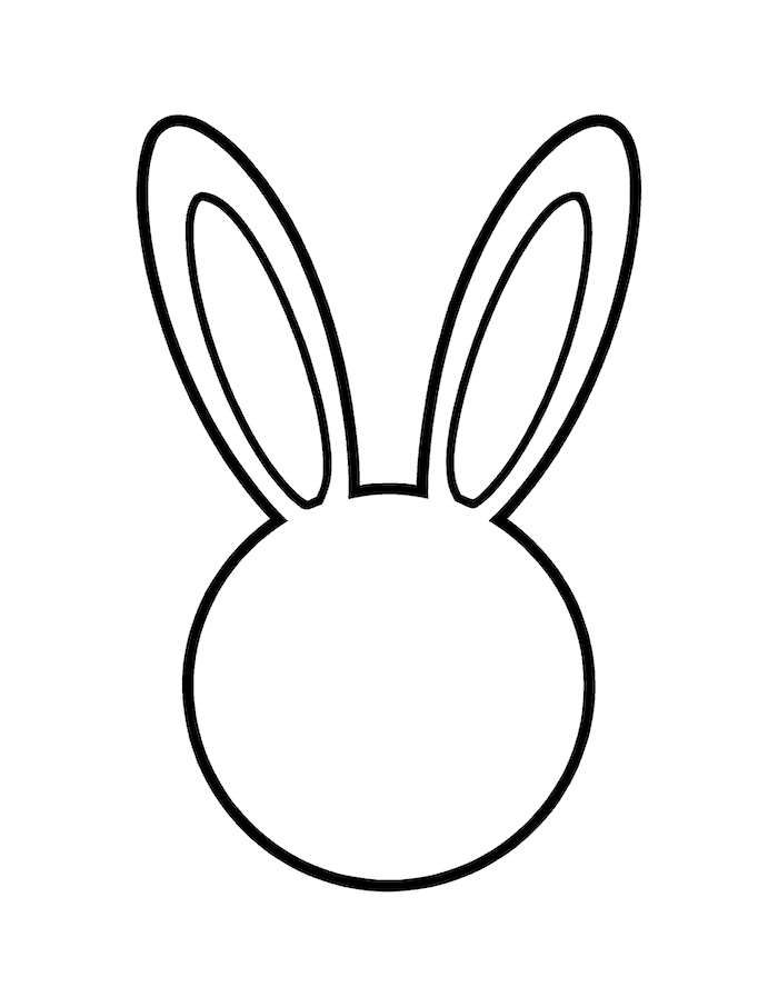 bunny face outline