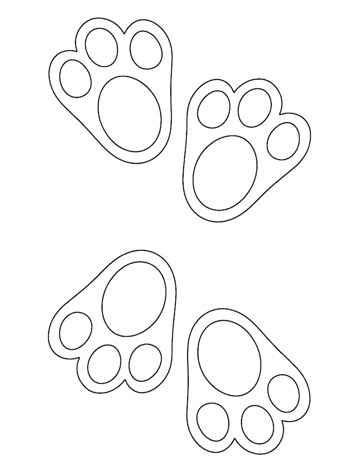 Bunny Paw Prints Template