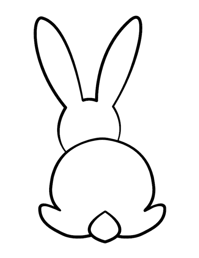 back view of rabbit