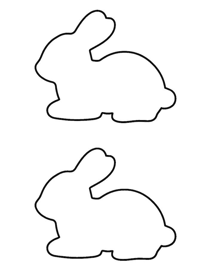 Sitting Bunnies Template