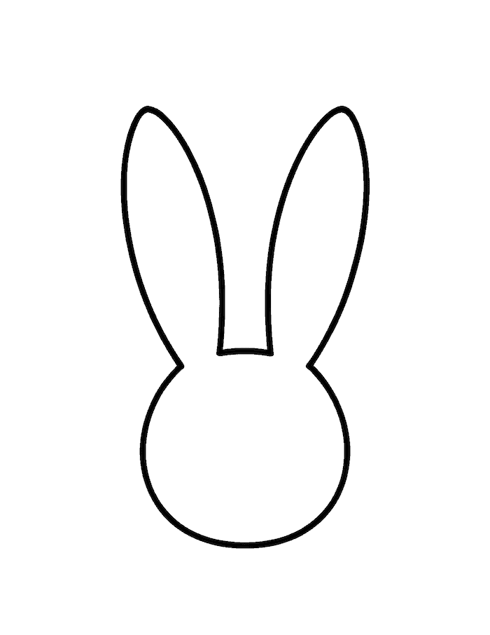 Large Bunny Face Template