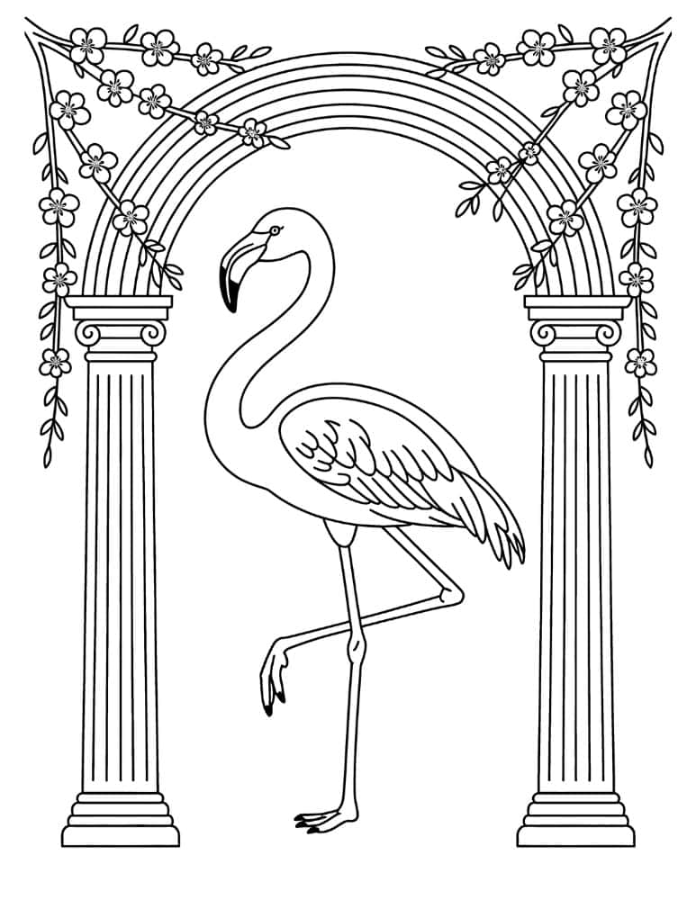 Greek arch coloring sheet