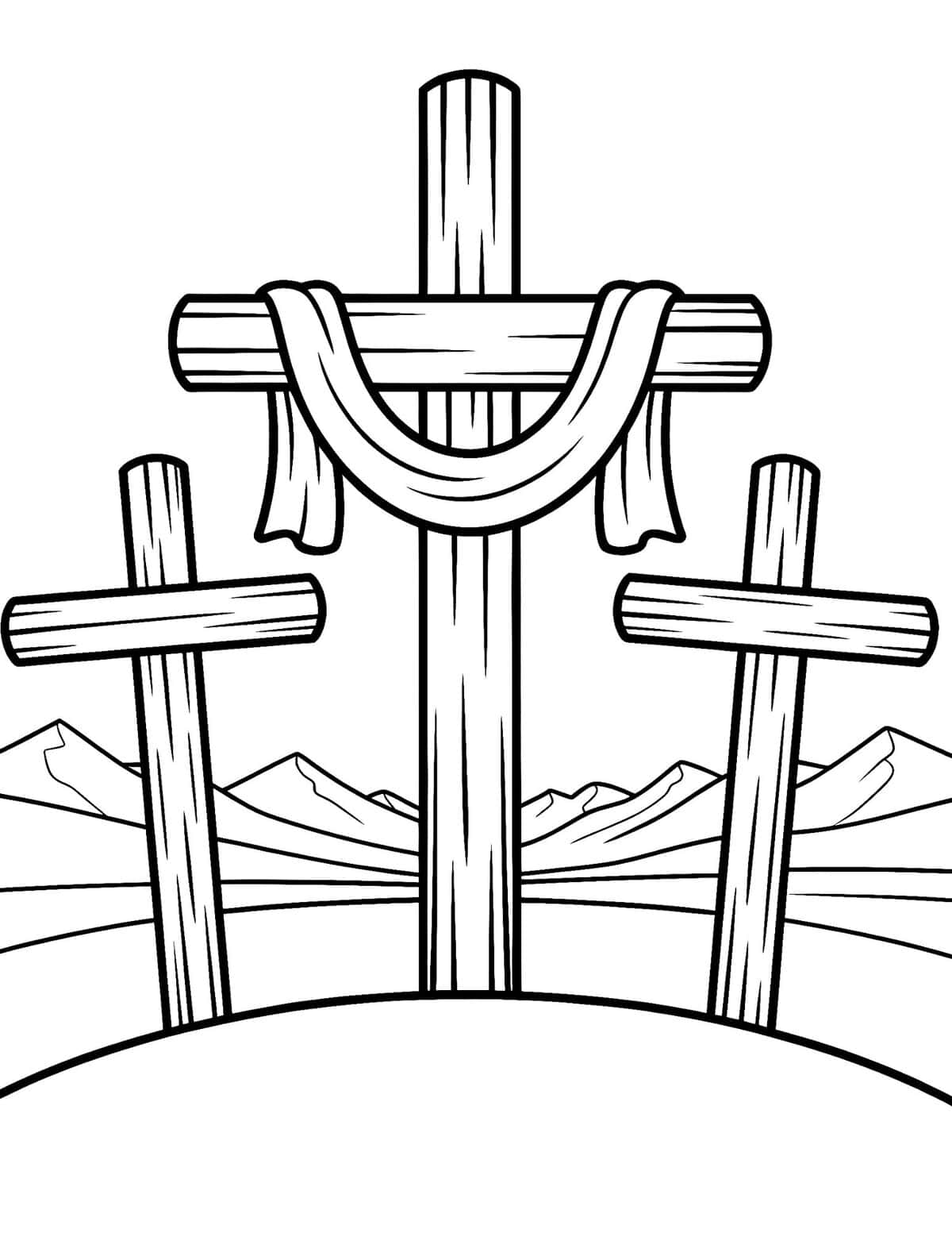 Three Crosses on the Hill