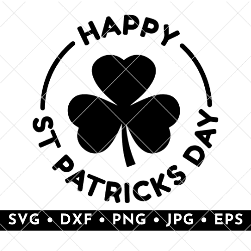 Round Happy St. Patrick's Day design