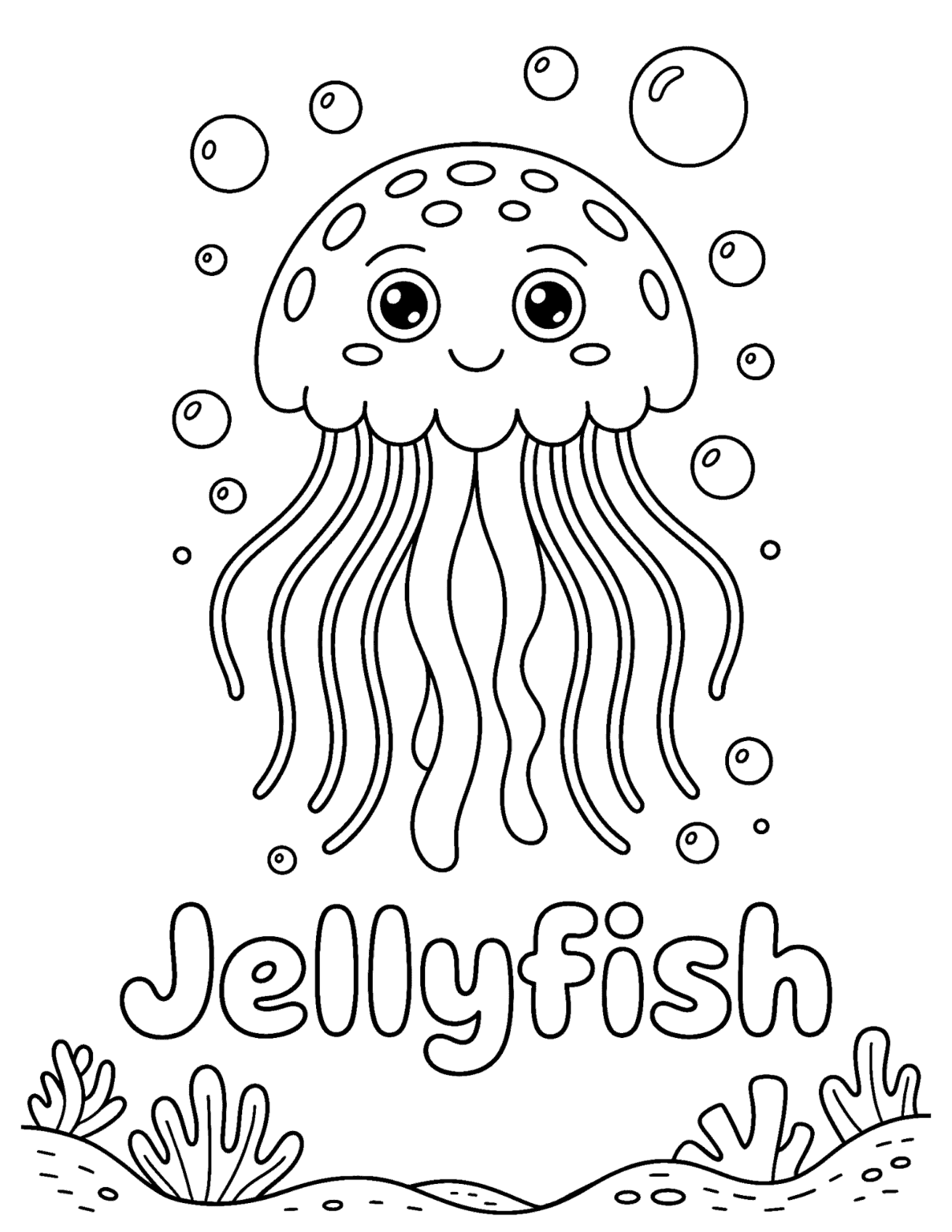20 Free Printable Jellyfish Coloring Pages for Kids - Prudent Penny Pincher
