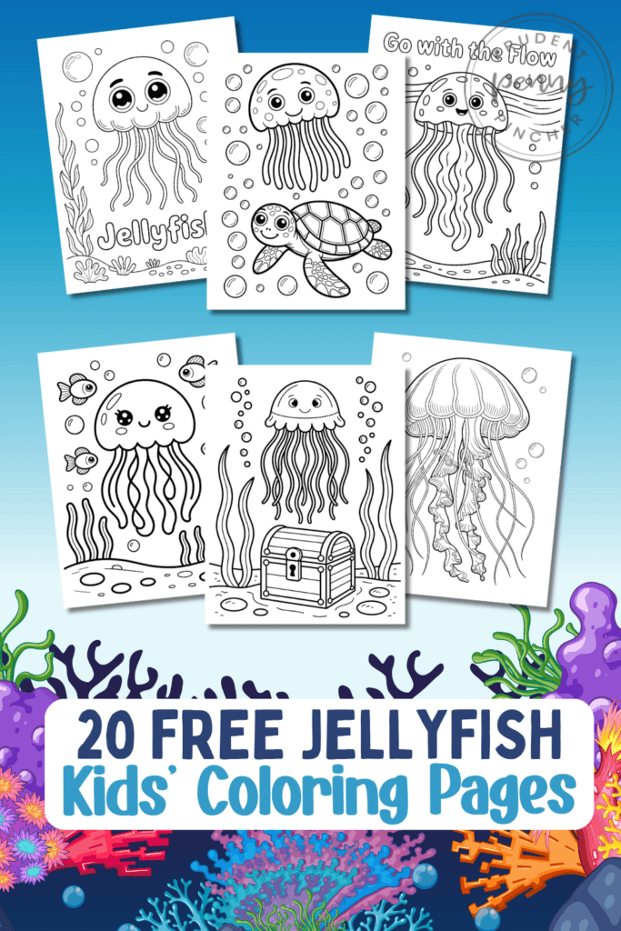 20 Free Printable Jellyfish Coloring Pages for Kids - Prudent Penny Pincher